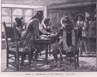 Detenção dos conspiradores na Mermaid AD 1658