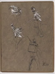 Estudos para a pintura a óleo A bandeira: Albuhera, 16 de maio de 1811