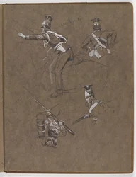 Estudos para a pintura a óleo A bandeira: Albuhera, 16 de maio de 1811