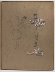 Estudos para a pintura a óleo A bandeira: Albuhera, 16 de maio de 1811