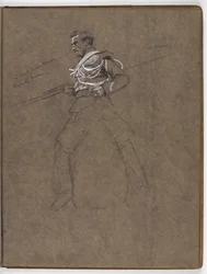Estudo para a pintura a óleo de William Barns Wollen, A bandeira: Albuhera, 16 de maio de 1811