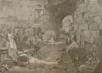 Napoleão e Marechal Lannes em Essling