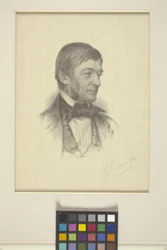 Retrato de Ralph Waldo Emerson (gravura em madeira)