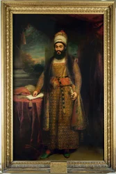 Retrato de Mirza Abul Hassan, embaixador persa (1785-1880) Enviado pelo rei da Pérsia para a Inglaterra, 1809