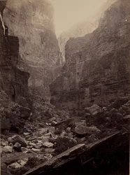 Cañon of Kanab Wash, Rio Colorado, olhando para o norte