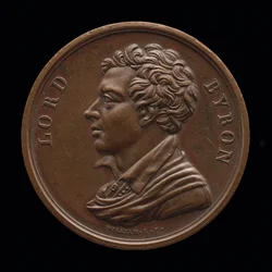 Lord Byron, 1788-1824, Poeta [obverso], 1824.