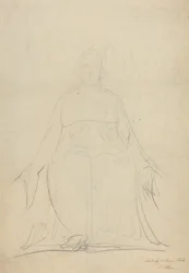 Uma espiral ascendente de figuras [reto], provavelmente c.1820 (grafite)