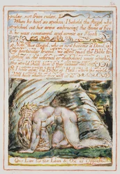 Impulso, não de regras ..., ilustração e texto de &39;O Casamento do Céu e do Inferno&39;, c.1790-3 (relevo gravura terminado em caneta e wc)