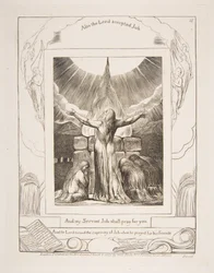 Jobs Sacrifice, de Ilustrações do Livro de Jó, 1825-26.
