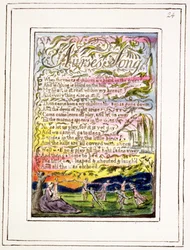 P.124-1950.pt24 Canção da Enfermeira: placa 24 de Songs of Innocence e of Experience (exemplar R) c.1802-08 (gravura, tinta e wc)