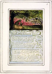 P.124-1950.pt8 O Rapazinho Preto: chapa 8 de Canções de Inocência e de Experiência (cópia R) c.1802-08 (água-forte, tinta e aguarela)