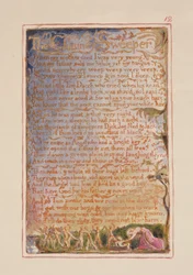 P.125-1950.pt12 The Chimney Sweeper: prato 12 de Songs of Innocence e of Experience (exemplar AA) c.1815-26 (gravura, tinta e wc)