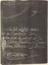 Reiniciar a partir de fragmento de placa cancelada para A Prophecy, 1793.