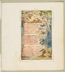 Canções de Inocência e de Experiência: Noite, ca. 1825.