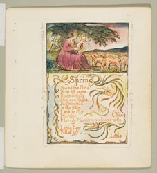 Canções de Inocência e de Experiência: Primavera, ca. 1825.