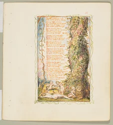 Canções de Inocência e de Experiência: The Little Girl Found second plate, ca. 1825.