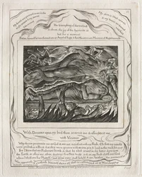 O Livro de Jó: Pl. 11: Com sonhos na minha cama, tu me assusta e me agrada ..., 1825.