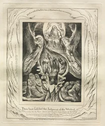 O Livro de Jó: Pl. 16, cumpriste o julgamento dos ímpios, 1825.