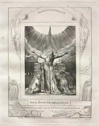 O Livro de Jó: Pl. 18, e meu servo Jó orará por você, 1825.