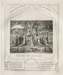 O Livro de Jó: Pl. 1, assim fez Jó continuamente, 1825.