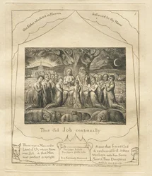 O Livro de Jó: Pl. 1, assim fez Jó continuamente, 1825.