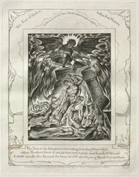O Livro de Jó: Pl. 3, teus filhos e tuas filhas estavam comendo e bebendo vinho ..., 1825.