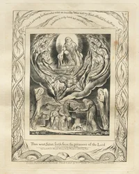O Livro de Jó: Pl. 5, Então Satanás saiu da presença do Senhor, 1825.