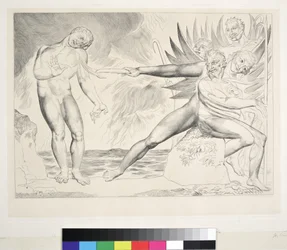 O Círculo dos Funcionários Corruptos: Os demónios que atormentam Ciampolo, Inferno, Canto XXII, ilustração da "Divina Comédia" de Dante Alighieri