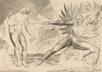 The Circle of the Corrupt Officials, the Devils Tormenting Ciampolo, 1827.