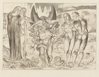 O Círculo dos Ladrões; Agnolo Brunelleschi atacado por uma serpente de seis pés