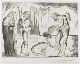 O Círculo dos Ladrões, Buoso Donati Atacado pela Serpente, 1827.