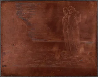 O círculo dos traidores; o pé de Dante atinge Bocca degli Abbate