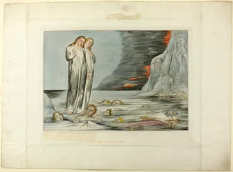 O círculo dos traidores; o pé de Dante a bater na Bocca degli Abbate. Inferno, canto XXXII