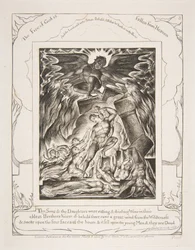 A Destruição de Filhos de Trabalhos, de Ilustrações do Livro de Jó, 1825-26.