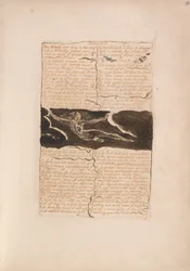 O primeiro livro de Urizen, Placa 16, Duas narinas curvadas para o fundo .... (Bentley 13)