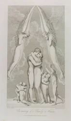 O Encontro de uma Família no Céu, pl.4, ilustração de &39;O Túmulo, Um Poema&39; de William Blake (1757-1827) gravado por Luigi Schiavonetti (1765-1810), 1808