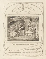 Os mensageiros falam de seus infortúnios a Jó, 1825.