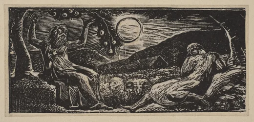 Thenot Debaixo de uma árvore frutífera, de Thorntons Pastorals of Virgil, 1821.