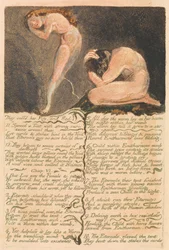 O Primeiro Livro do Urizen, Prato 17, "Chamaram-lhe Piedade e fugiram . . . ." (Bentley 19)