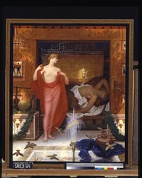 Hera In The House Of Hephaistos (óleo sobre tela)