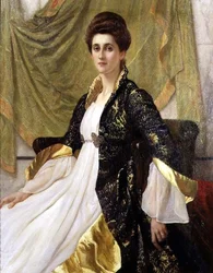 Retrato da Sra. Ernest Moon, nee Emma de Villiers Lamb, c.1888
