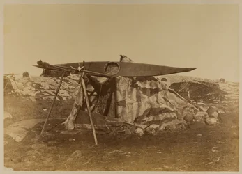 Esquimaux Toupek ou Skin Tent, placa 121 de Bradford "s" The Arctic Regions ", 1873
