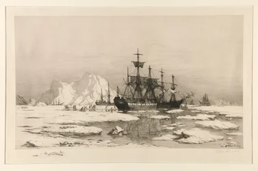 Seladores no Árctico, após a pintura: Entre os Floes de Gelo, 1875