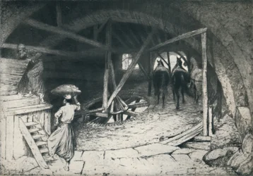 Um moinho de farinha da Galiléia, final do século XIX e início do século XX, 1922.