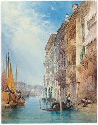 Uma gôndola no Grand Canal, Veneza