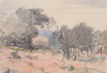 Paisagem: Casa e Árvores