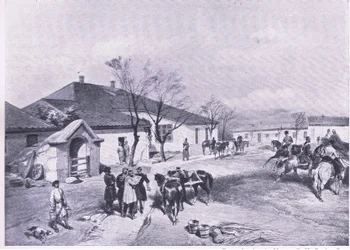 Sede de Lord Raglans ay Khutor-Karagatch, ilustração das Batalhas Britânicas em Terra e Mar, 1915