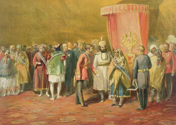 A primeira investidura da estrela da Índia, 1863 (chromolitho)