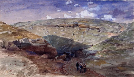 O vale da sombra da morte, grutas na estrada de Woronzoff, 1854