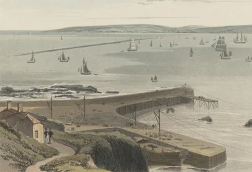 Cais em Straddon Point, perto de Plymouth